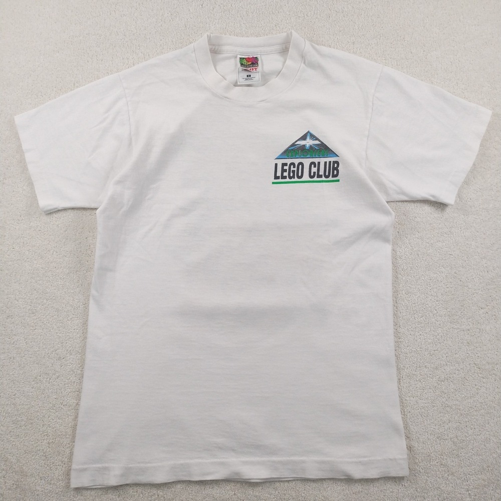 Vtg 1996 LEGO Space Exploriens Tshirt Men's S Single Stitch Promo Graphic 90s